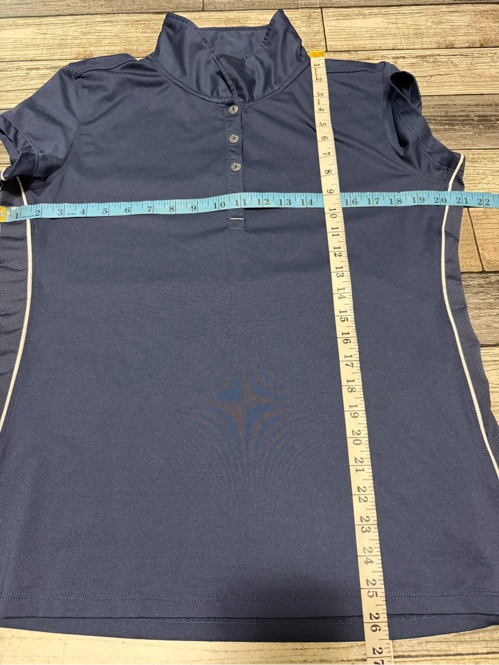ALO Cool Fit Polo Shirt Women’s XL Navy Blue Performance Mesh Sides Athletic